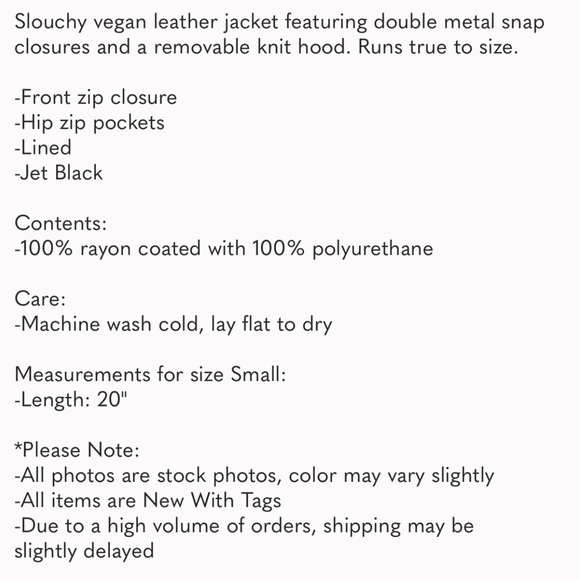 NWT Free People New Dawn Vegan Leather Jacket - Picture 10 of 10